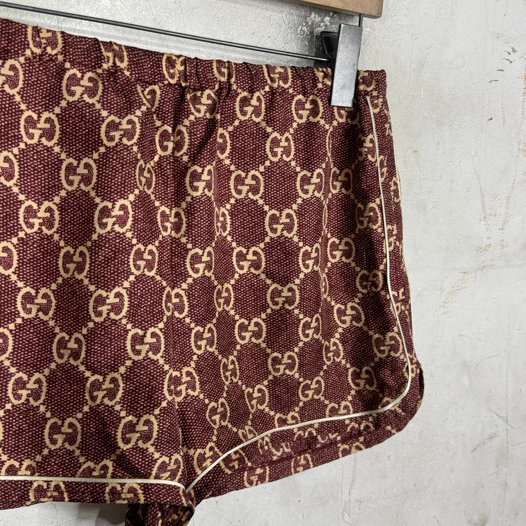 Gucci Monogram Silk Boxer Shorts