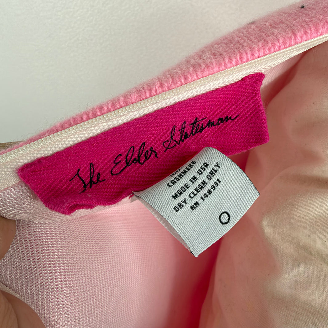 Elder Statesman Pink Cashmere Pillow