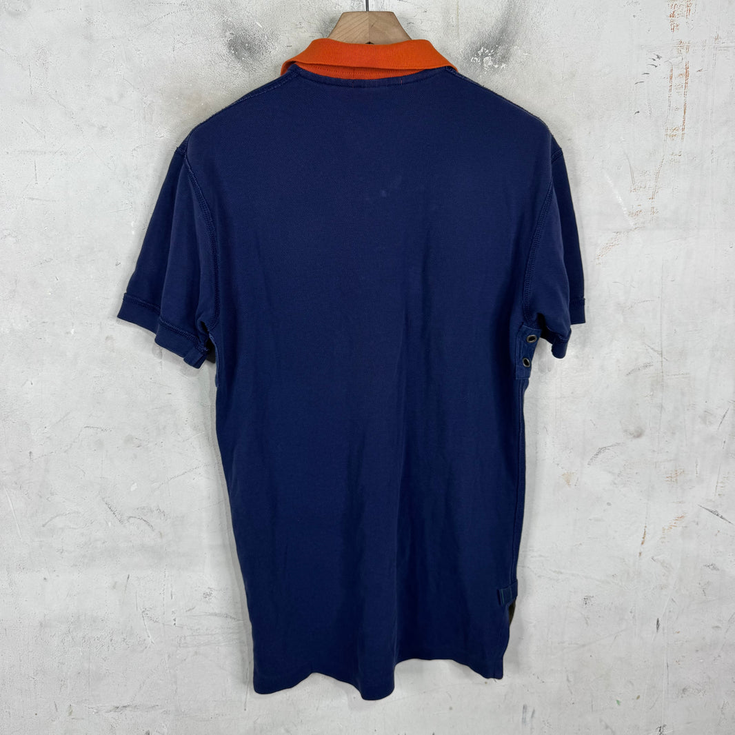 Ralph Lauren Navy/Green Snap Buttoned Pony Polo