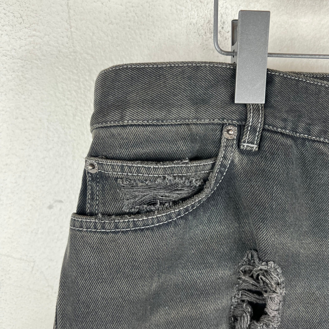 Balenciaga Distressed Straight Leg Jeans