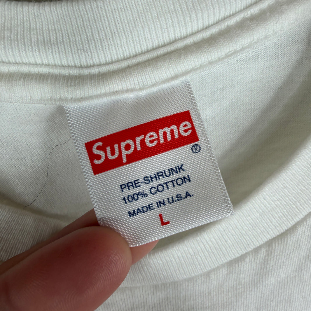 Supreme White Kaws Box Logo Shirt