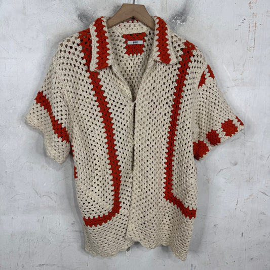 Bode Sun Spot Crochet Shirt
