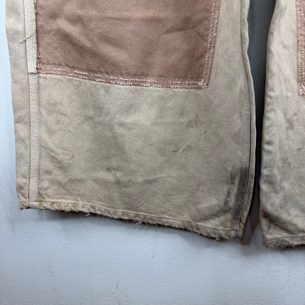 Balenciaga Tan Baggy Carpenter Double Knee Jeans