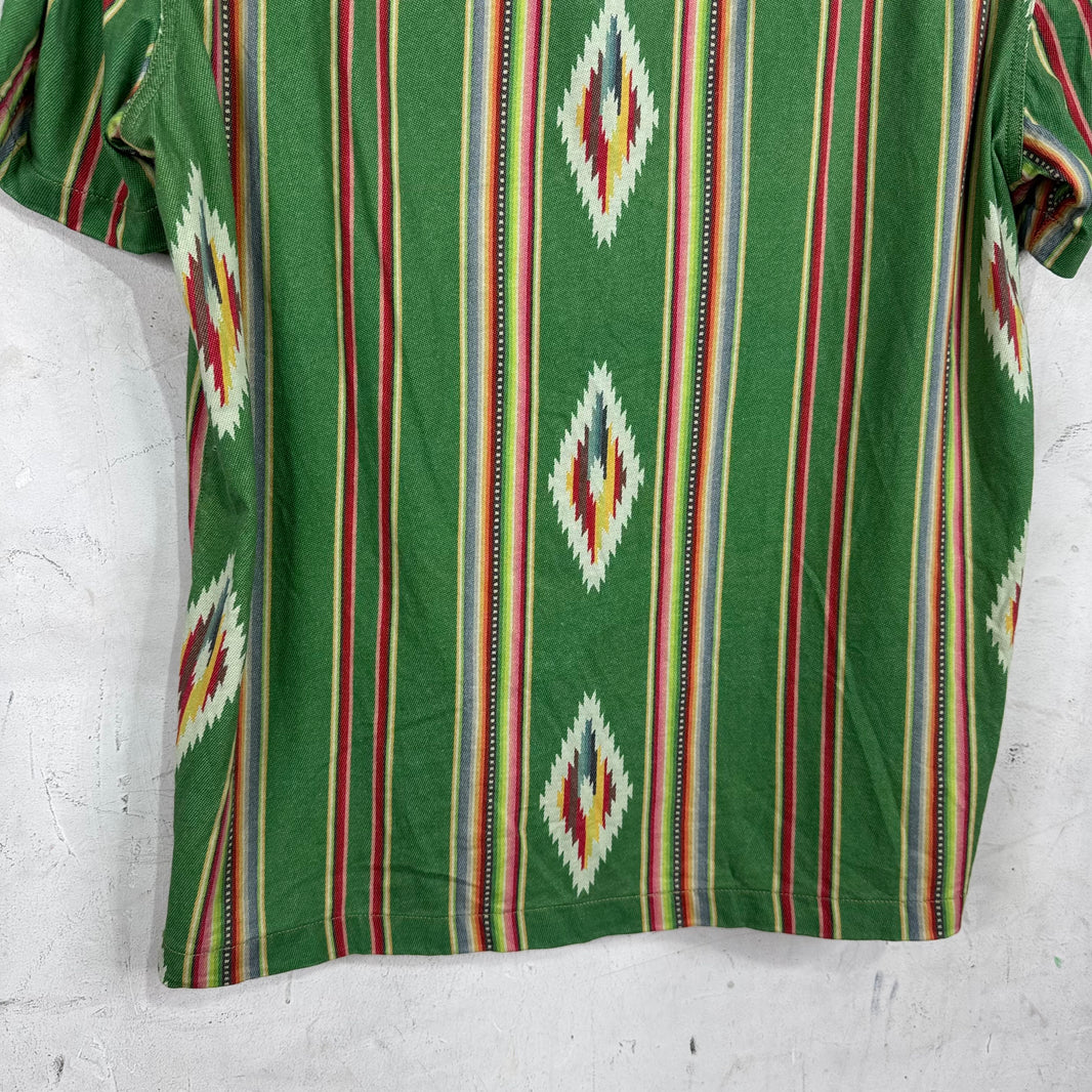 RRL Green Southwestern Print S/S Shirt