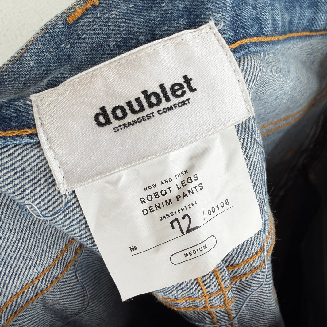 Doublet Blue Robot Leg Denim Jeans