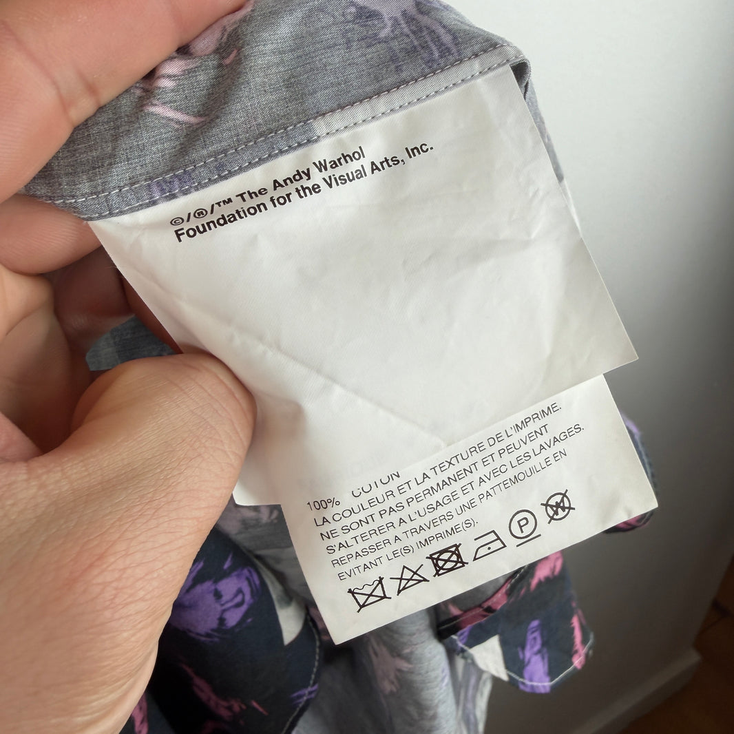 CDG Andy Warhol Portrait Button Up Shirt