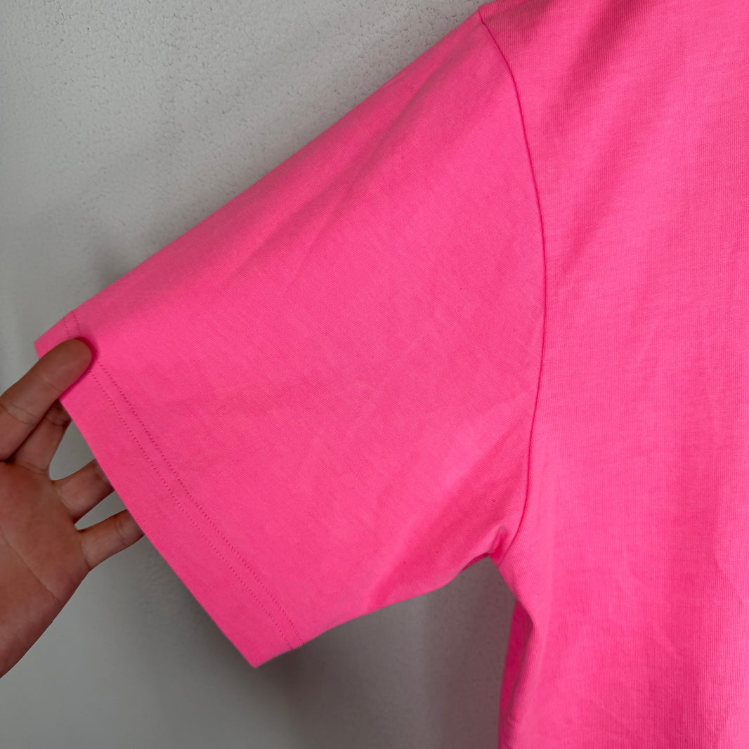 Balenciaga Pink Sponsor Logo T-Shirt