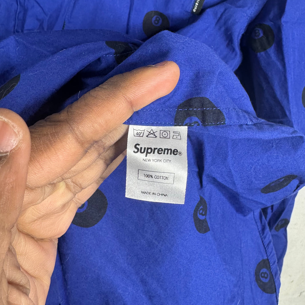 Supreme Blue 8Ball Button Up Shirt