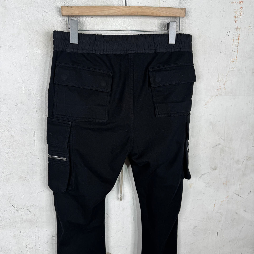 Rick Owens Luxor Black Zippered Cuffed Sweatpants