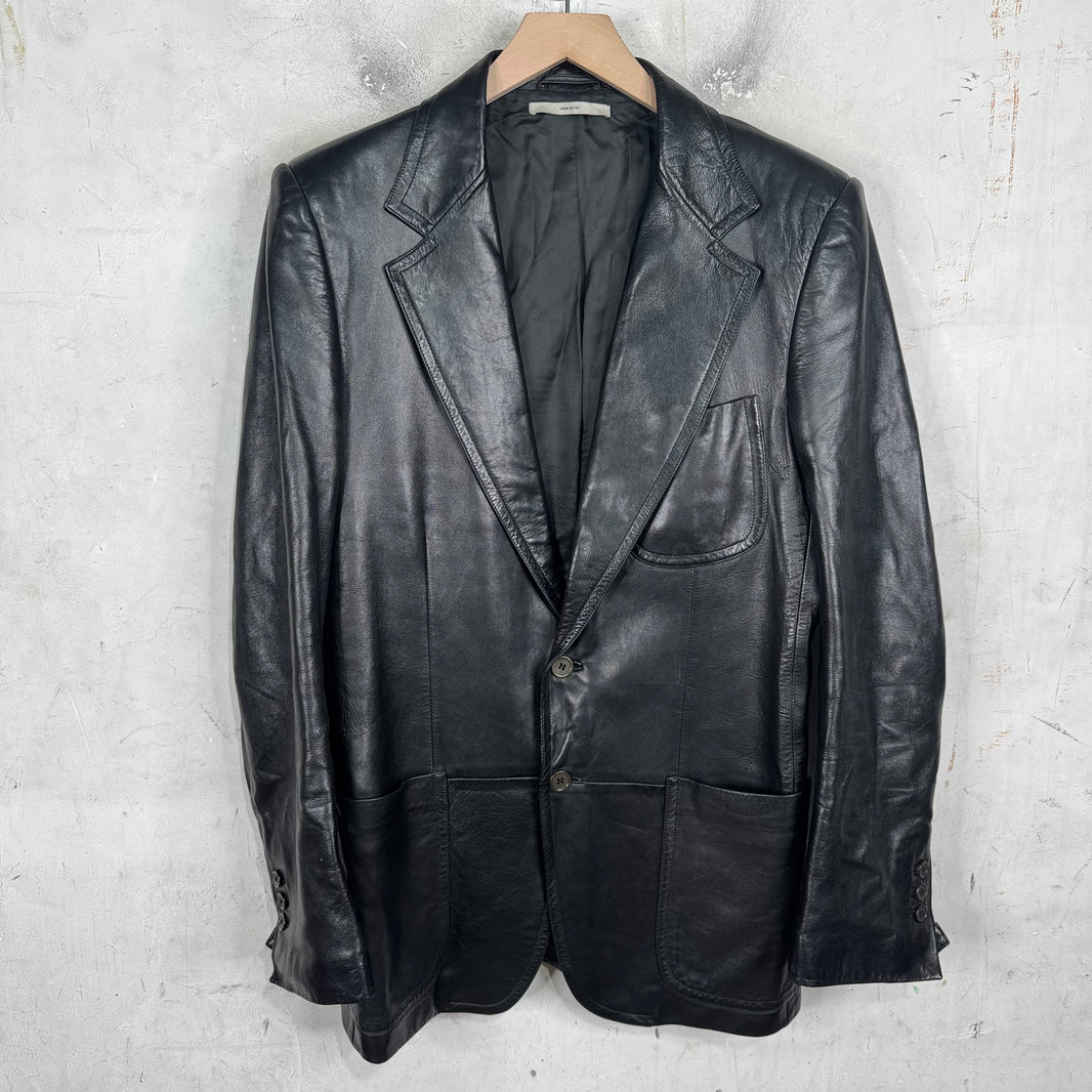 Saint Laurent Rive Gauche Tom Ford 2002 Leather Blazer