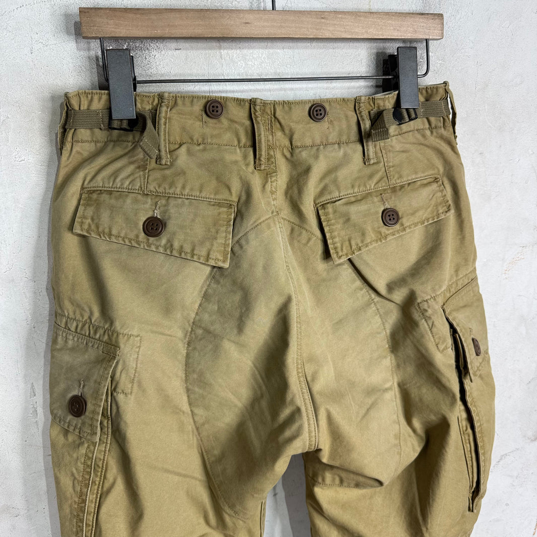 RRL Heavy Tan Zippered Cargos