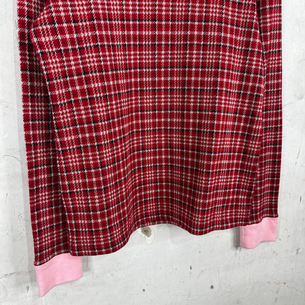 Calvin Klein 205W39NYC 1/4 Zip Plaid Sweater