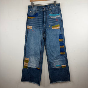 Marni Stone Washed Organic Denim Mohair Trousers