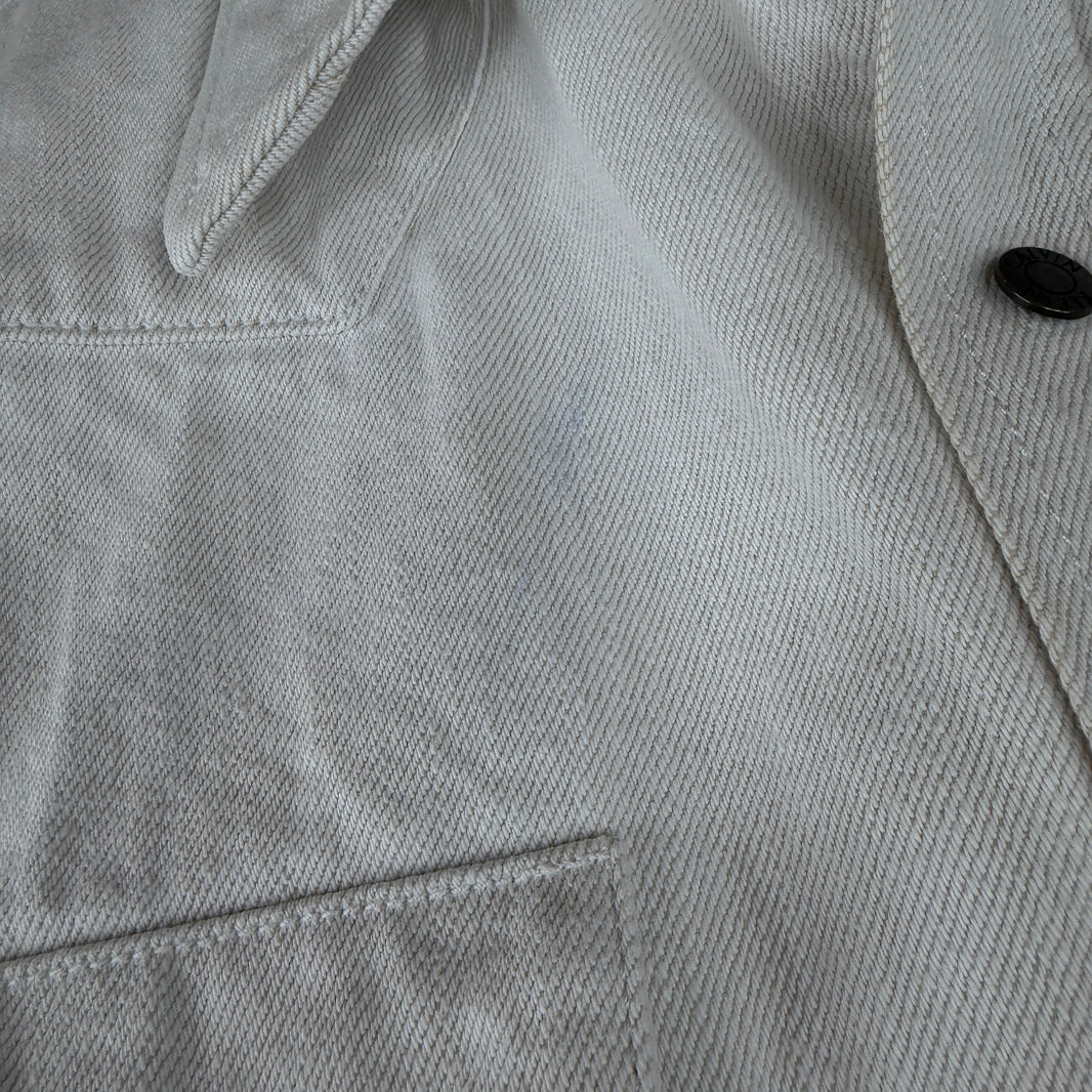 Calvin Klein 205W39NYC White Denim Snap Button Shirt
