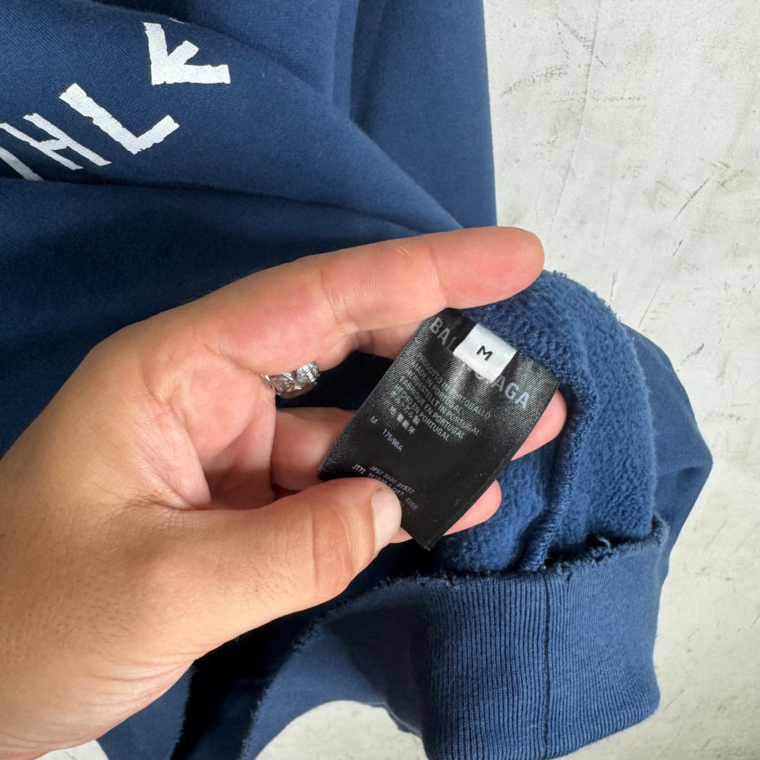 Balenciaga Marathon Navy Hoodie