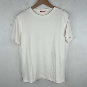 Prada White Zipper Detail T-Shirt