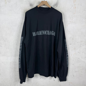 Balenciaga Sprayed Logo L/S T-Shirt