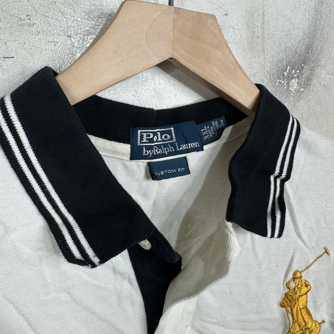 Ralph Lauren White BlackWatch Polo