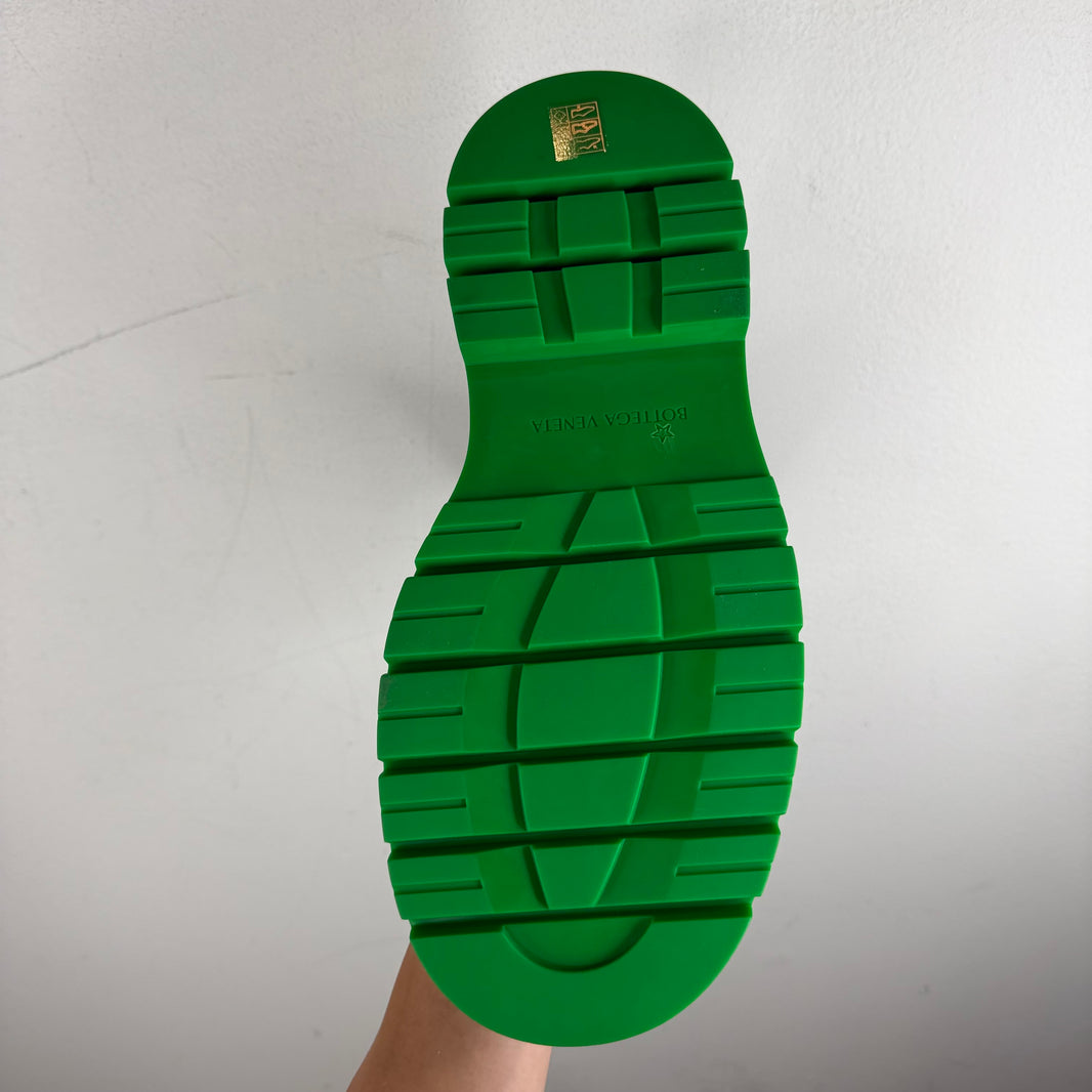 Bottega Veneta Green Tire Chelsea Lug Boots