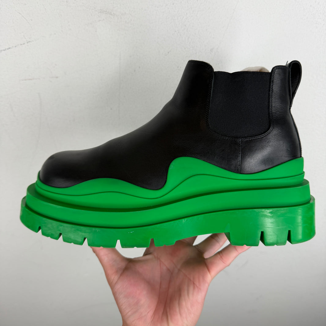 Bottega Veneta Green/Black Tire Boots