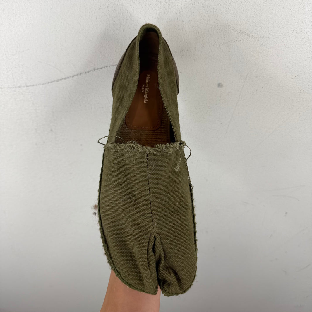 Margiela Canvas Espadrilles Tabi Slip On Shoes
