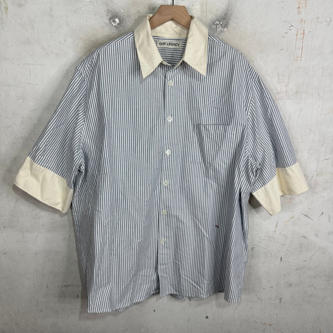 Our Legacy Pinstriped S/S Brat Shirt