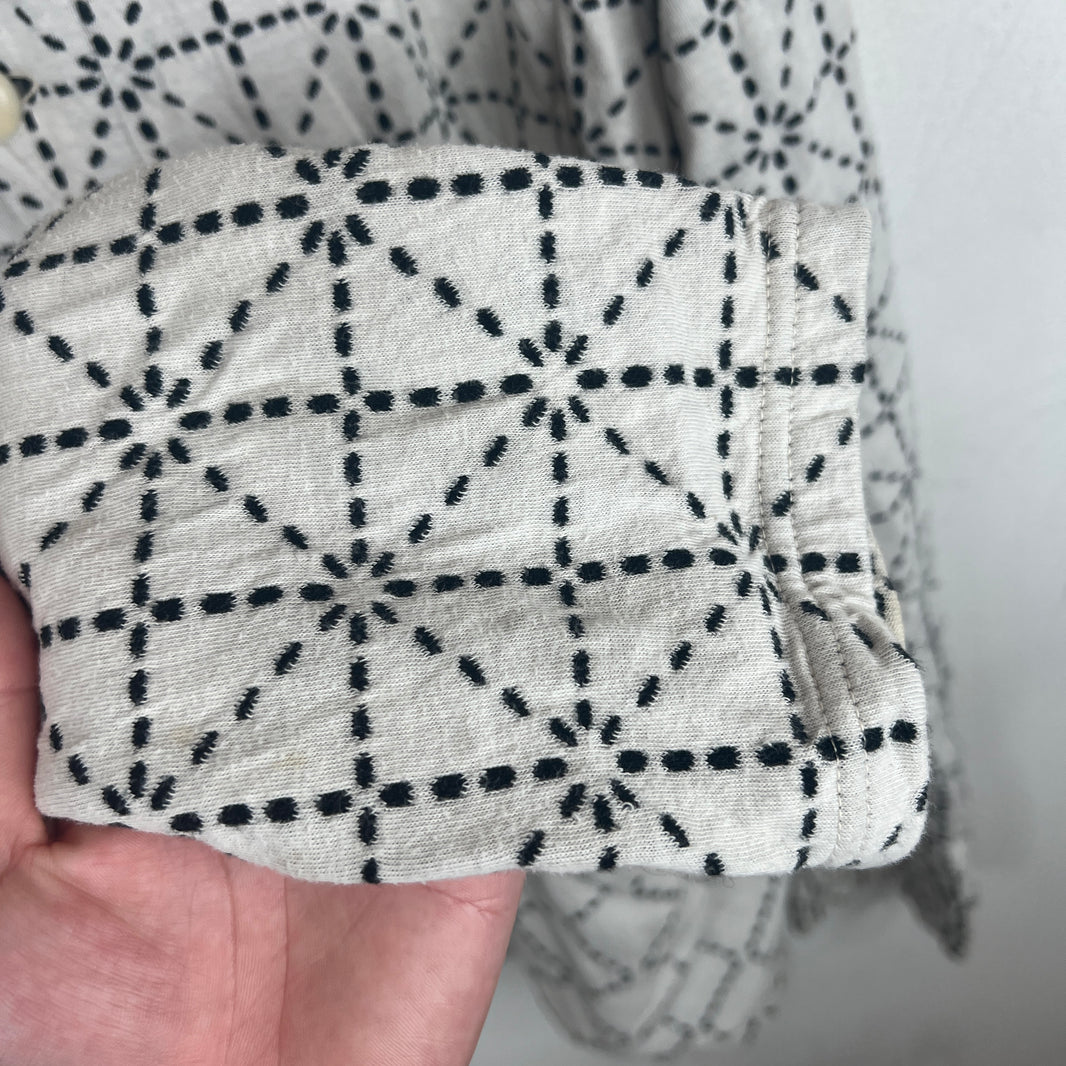 Kapital Sashiko Print Button Up Chore Shirt
