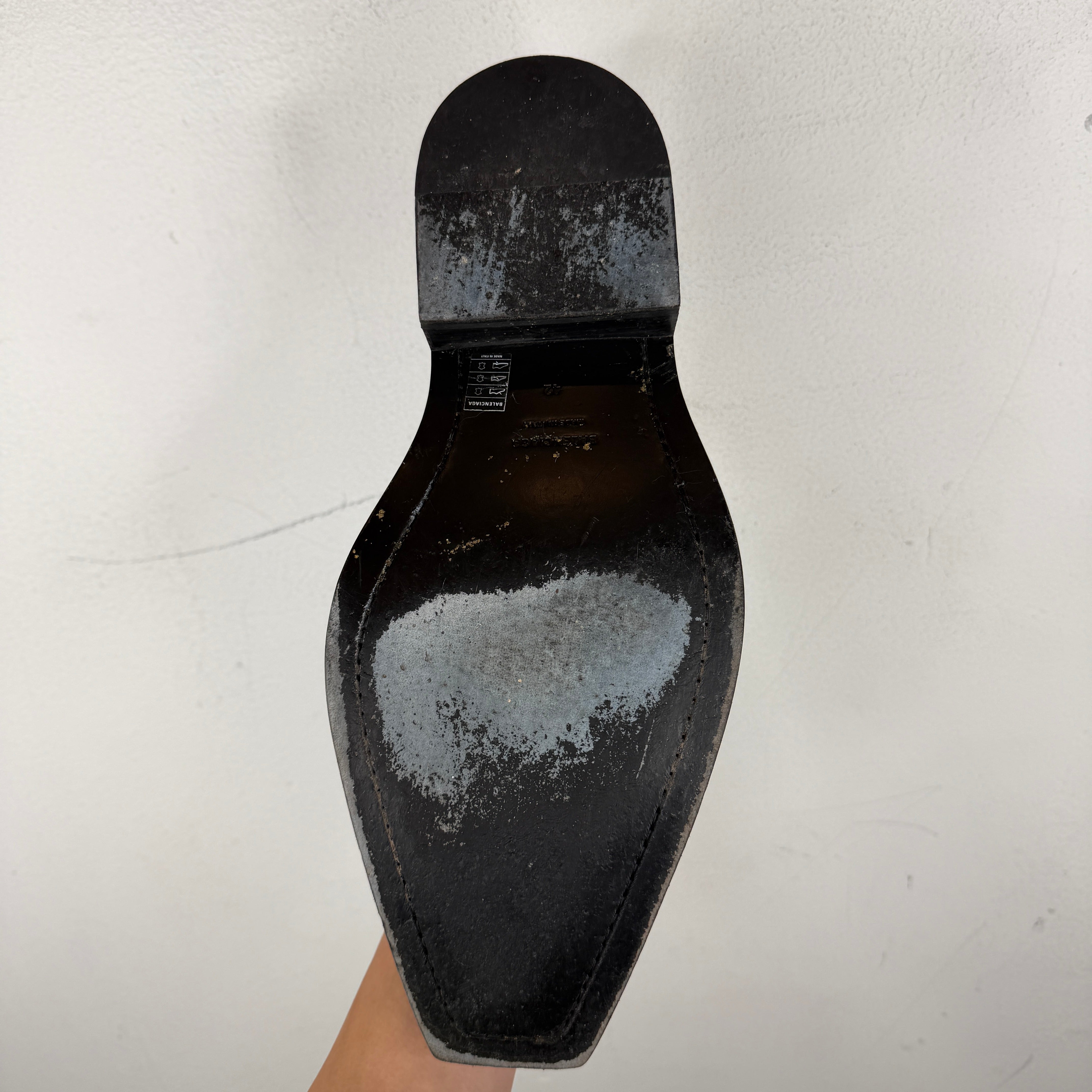 Balenciaga Black Santiago Leather Mules – www.Lukes.store