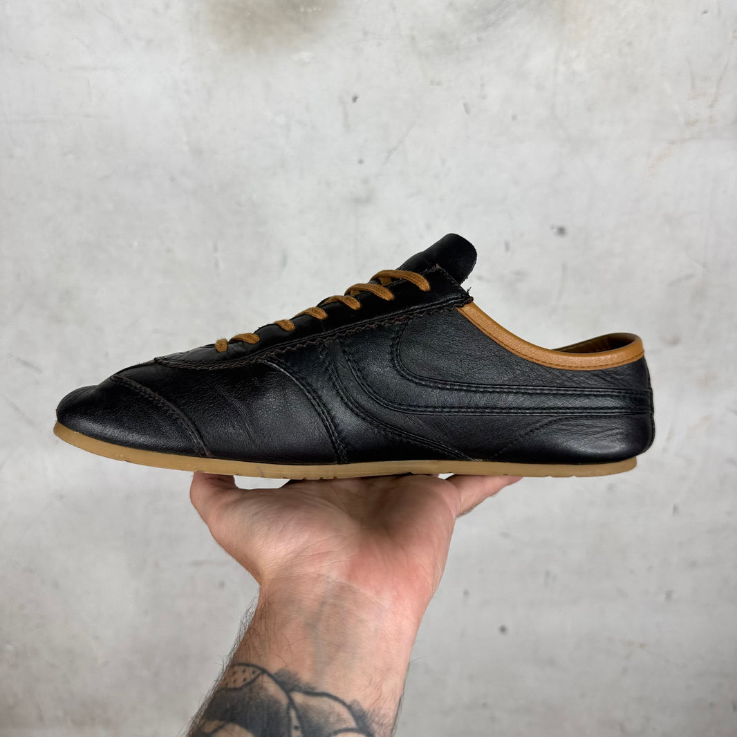 Dries Van Noten Brown Leather Driver Sneakers