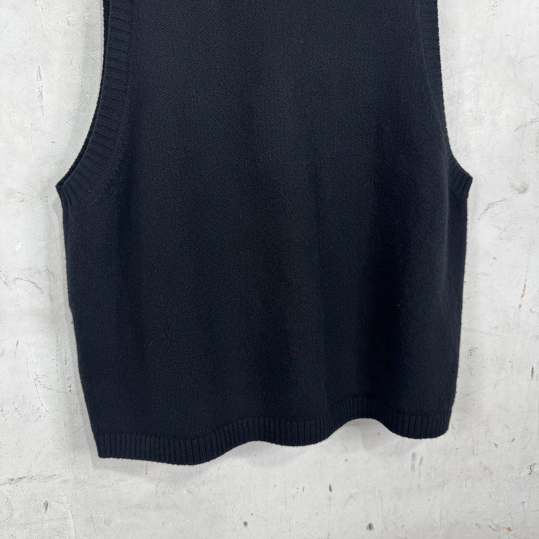 CDG Homme Wool Knit Zipped Utility Vest