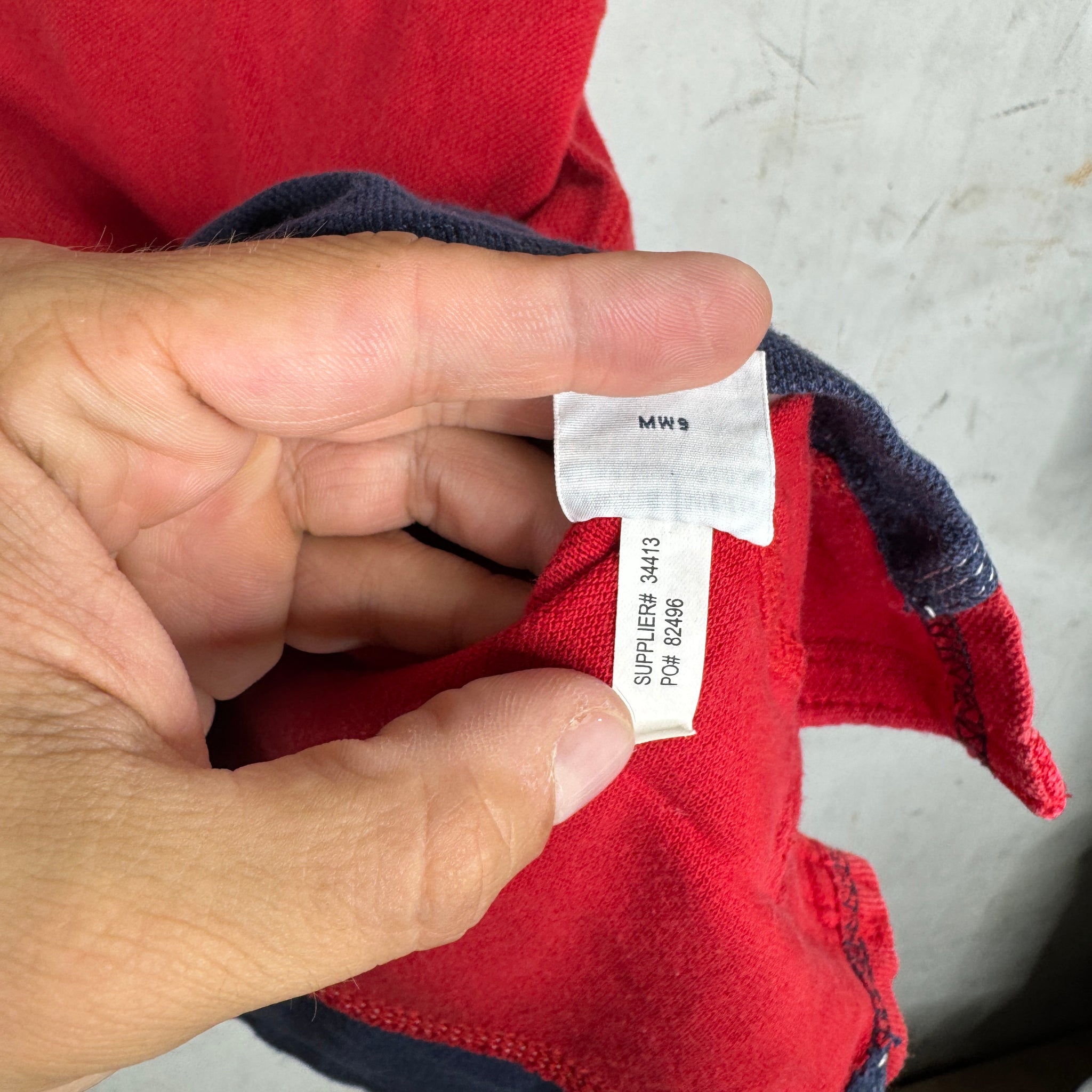 Polo Ralph Lauren Red Blue Split Polo Shirt