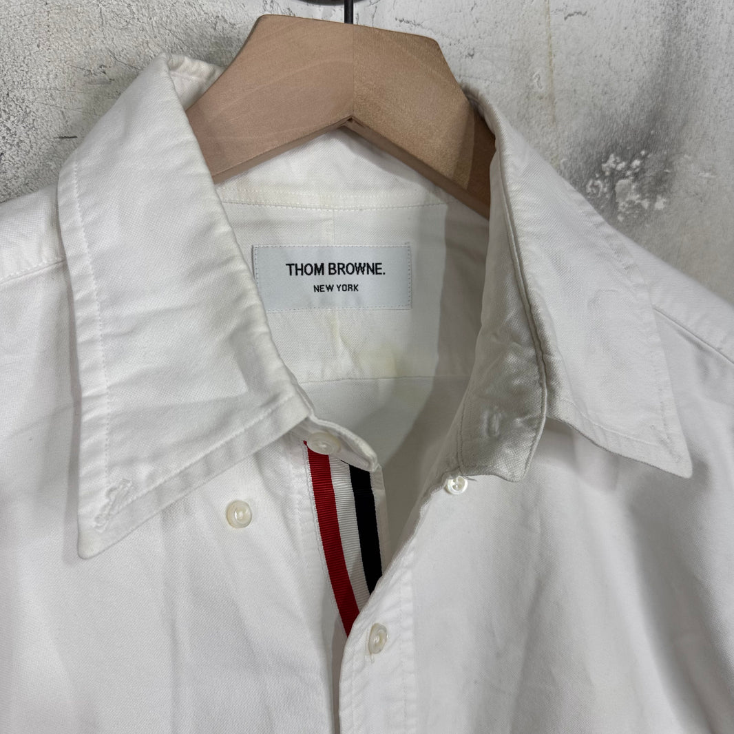 Thom Browne White Canvas Button Up