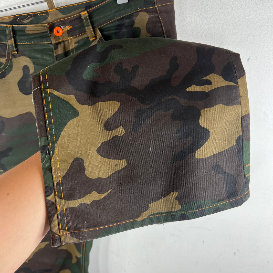 Endless Denim Camo Flared Jeans