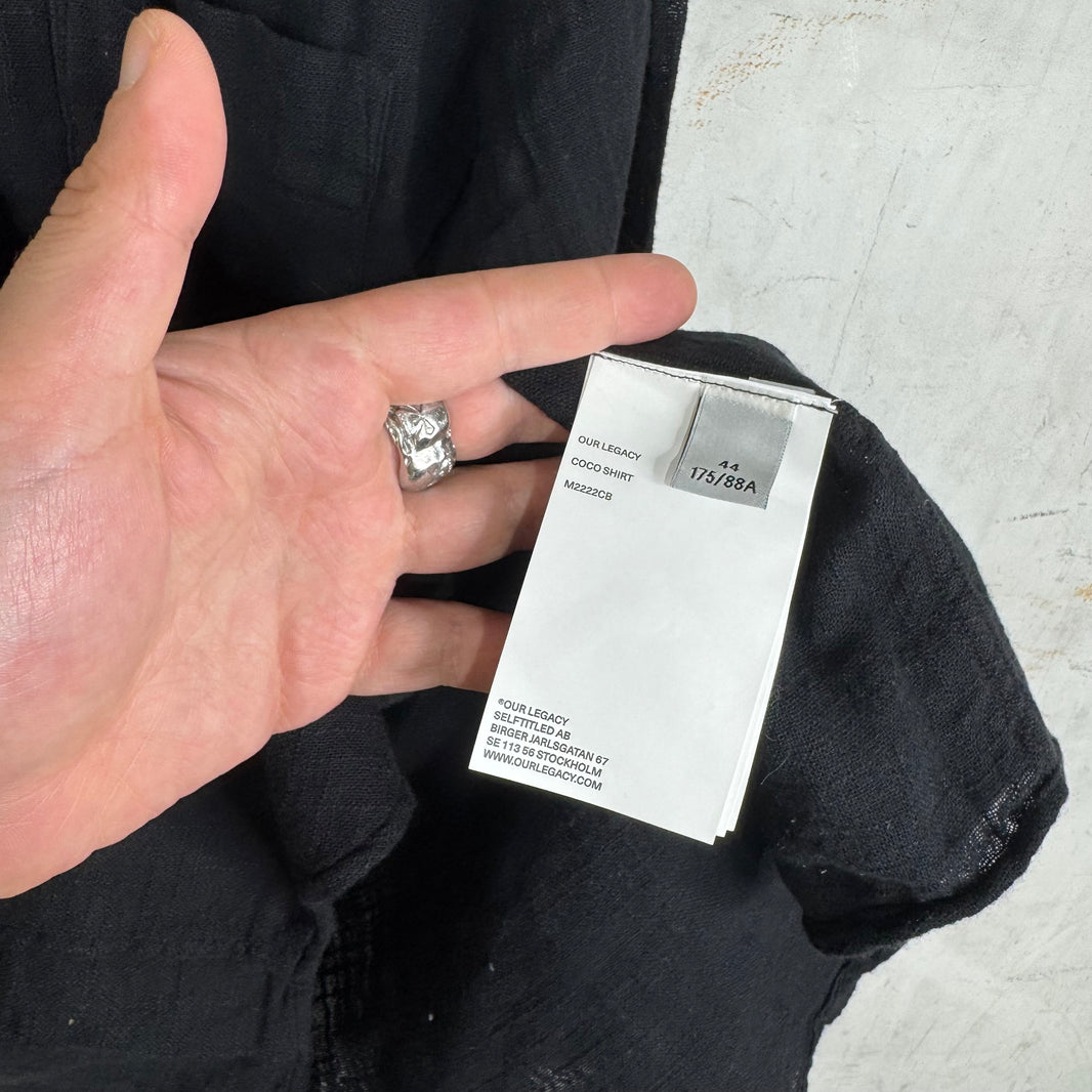 Our Legacy Black Linen Coco Shirt