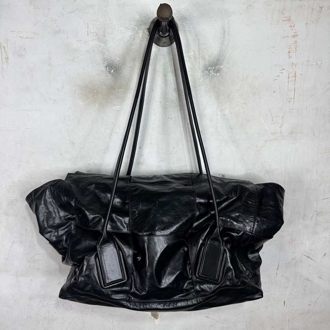 Bottega Veneta Black Arco Intrecciato Weekender Bag
