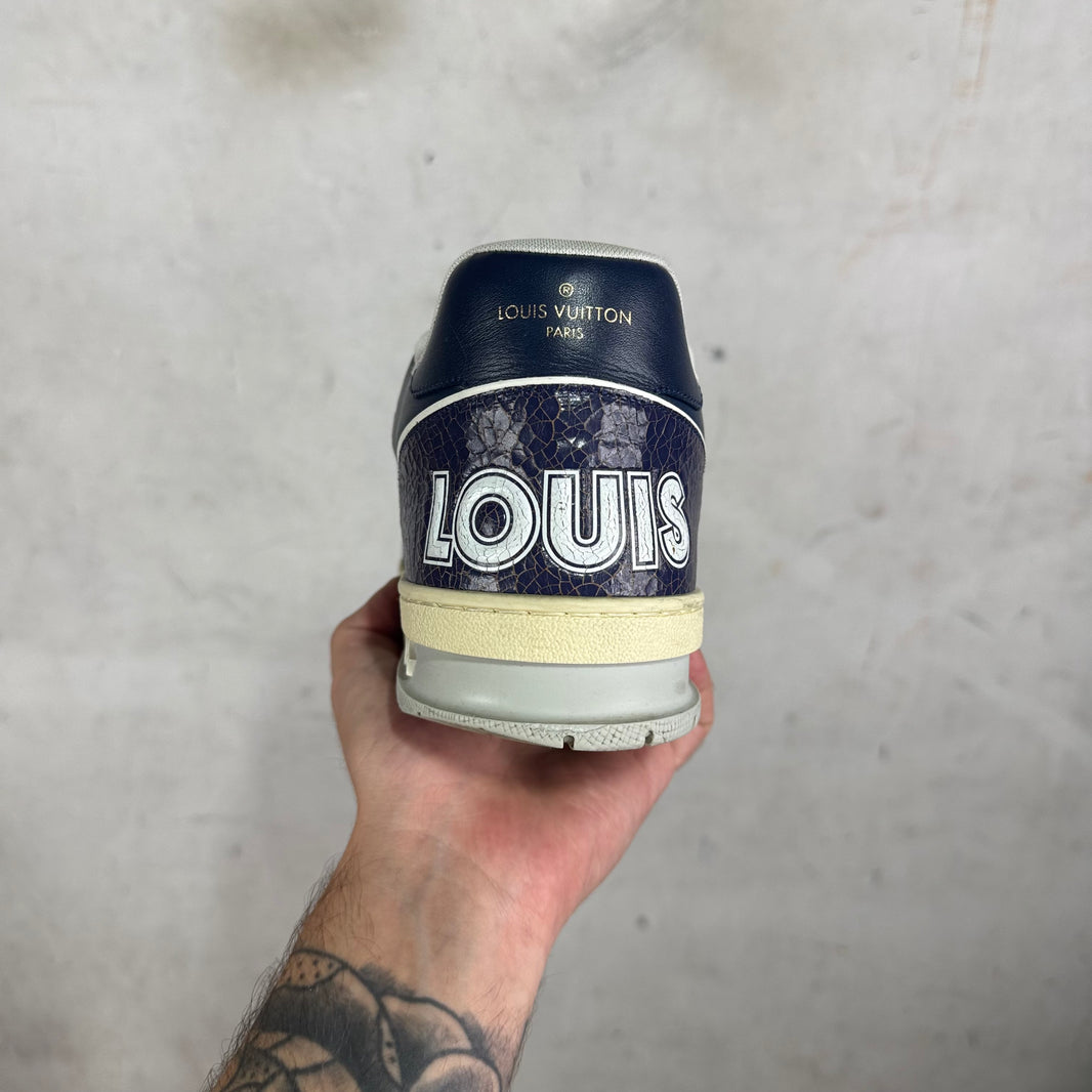 Louis Vuitton Navy Strap Pop-Up Trainers