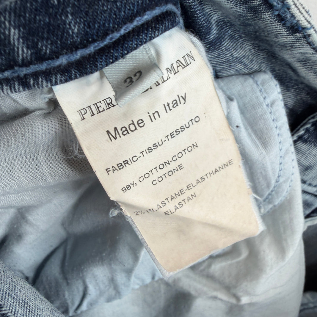 Pierre Balmain Kick Knee Skinny Moto Jeans