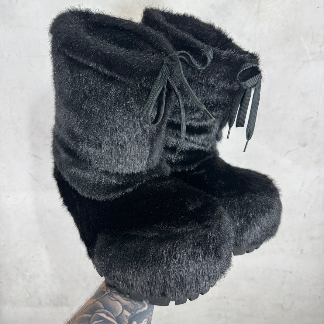Balenciaga Faux Mink Alaska Boots