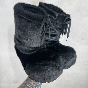Balenciaga Faux Mink Alaska Boots