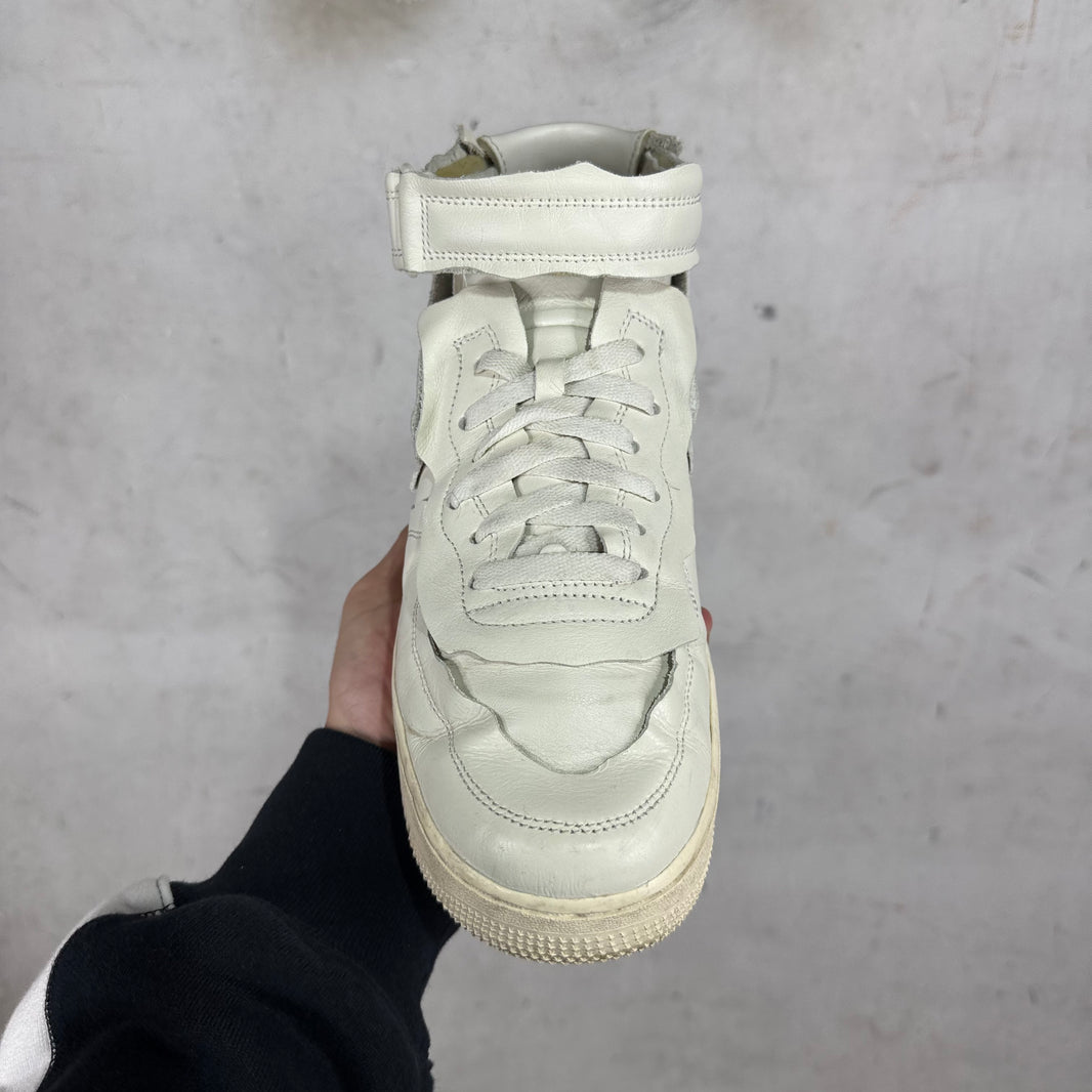Nike x CDG White Paneled Mid AF1's