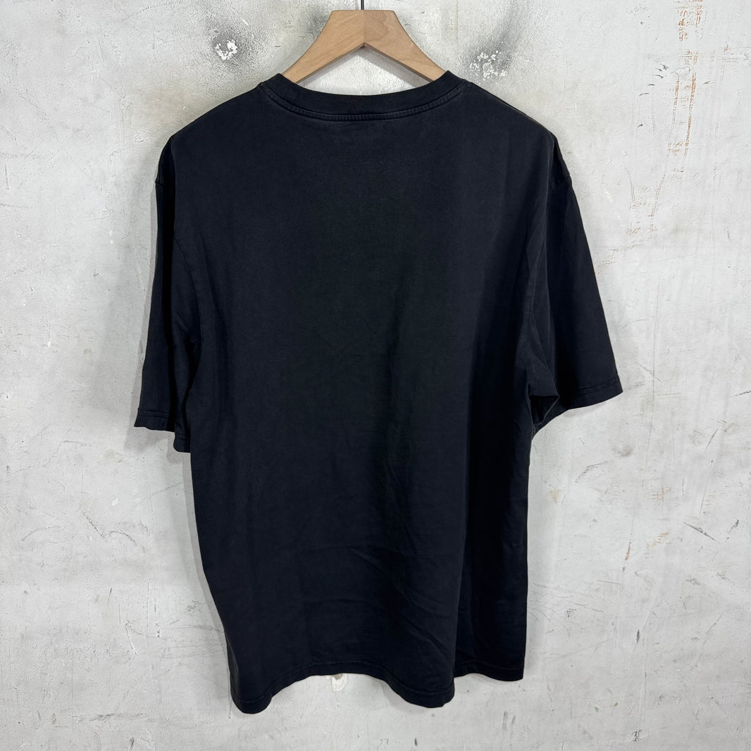 Martine Rose Black Upside Down Logo T-Shirt