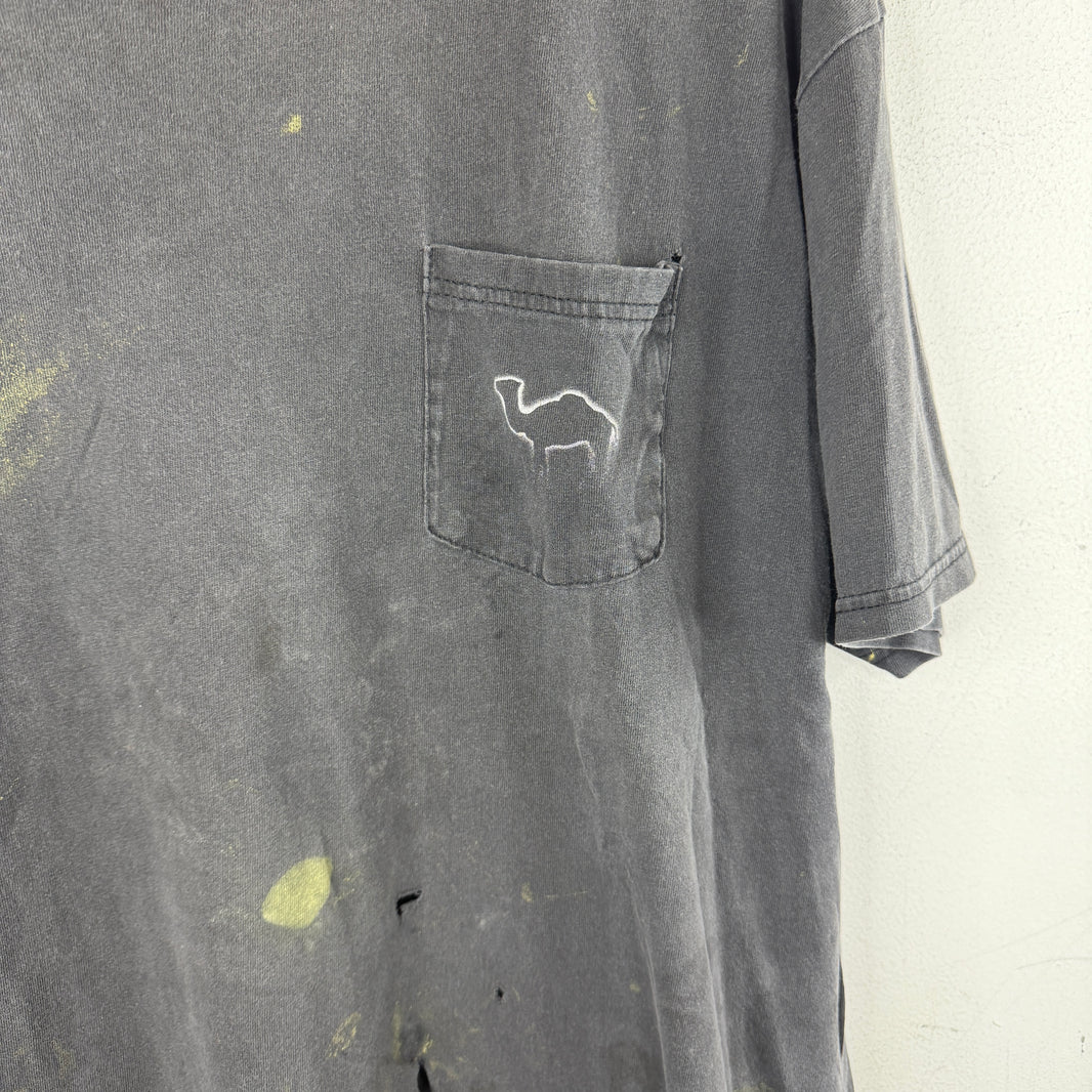 Vintage Smoked Paint Splattered Camel Pocket T-Shirt