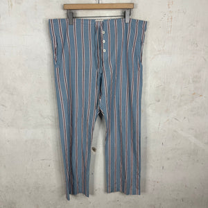 Bode Blue Striped Pajama Pants
