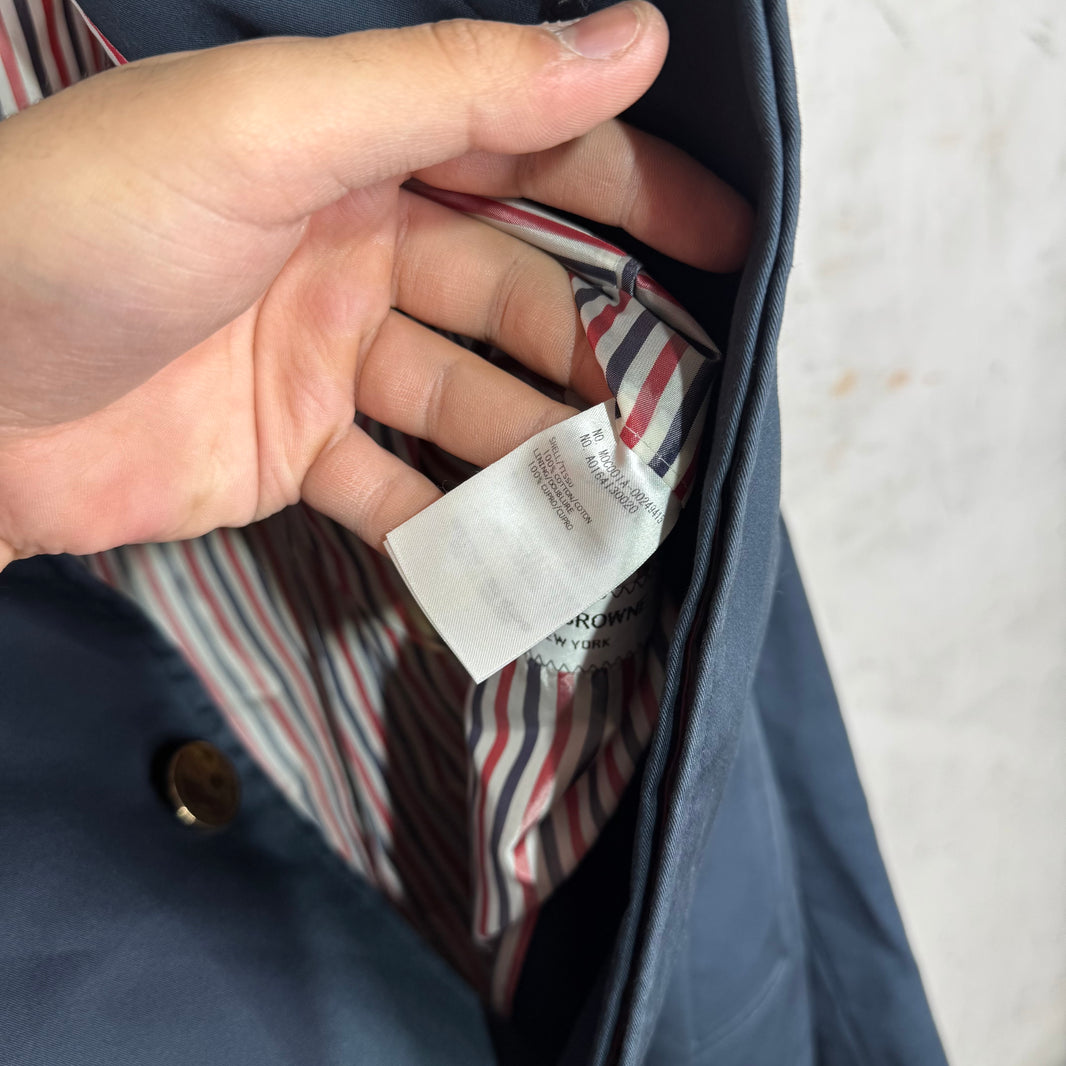 Thom Browne Heavy Nylon Gold Hardware Long Coat
