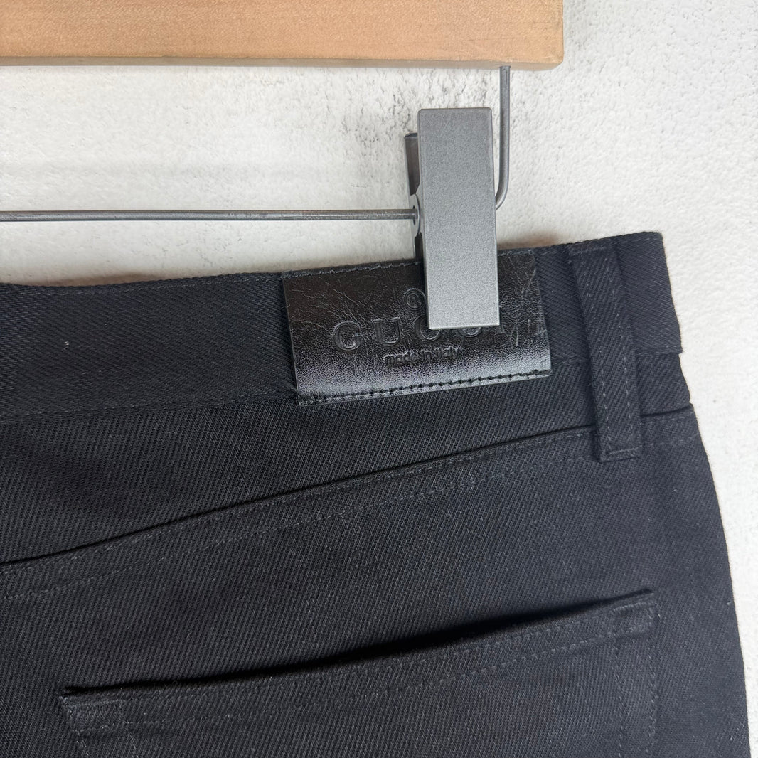 Gucci Black Horsebit Jeans