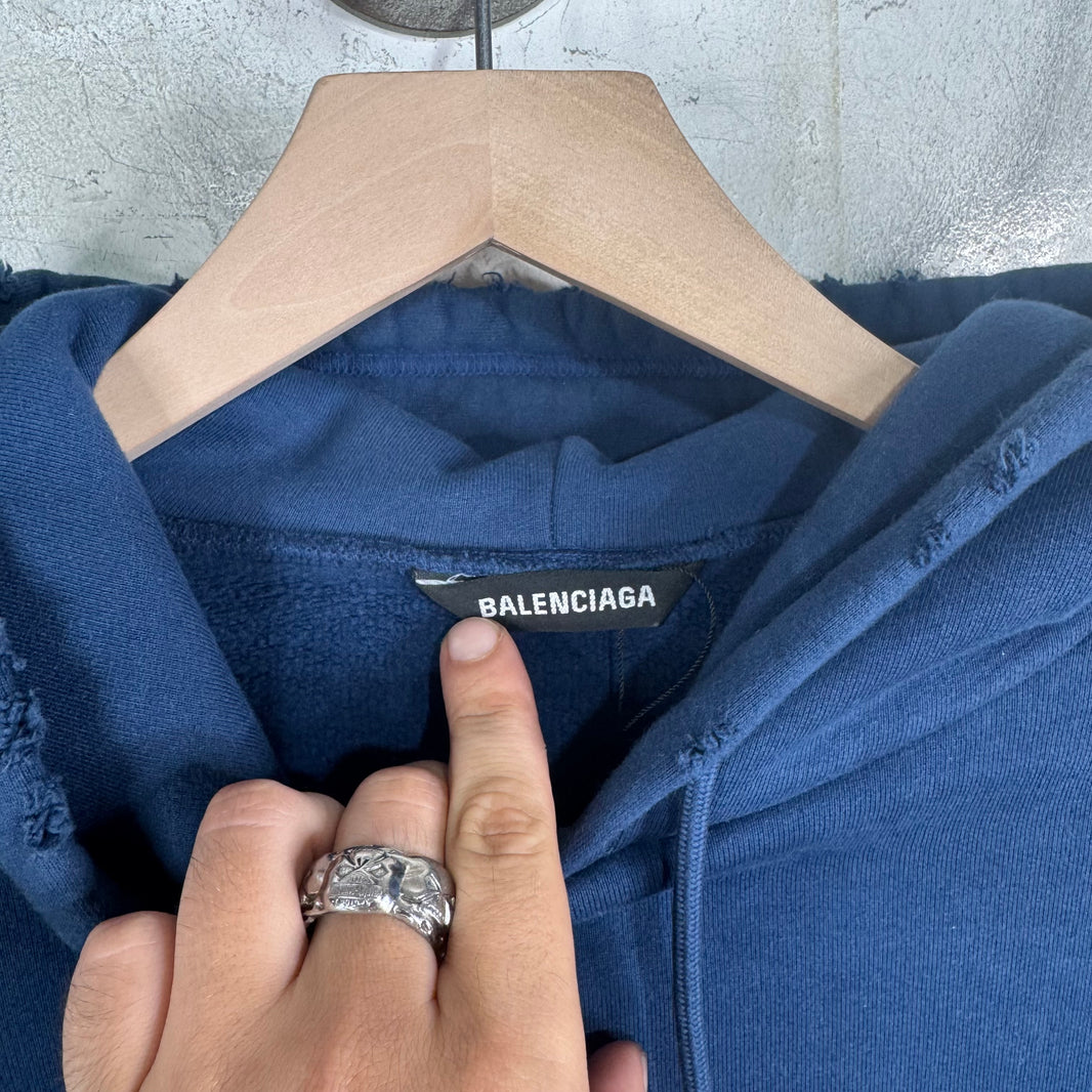 Balenciaga Marathon Navy Hoodie