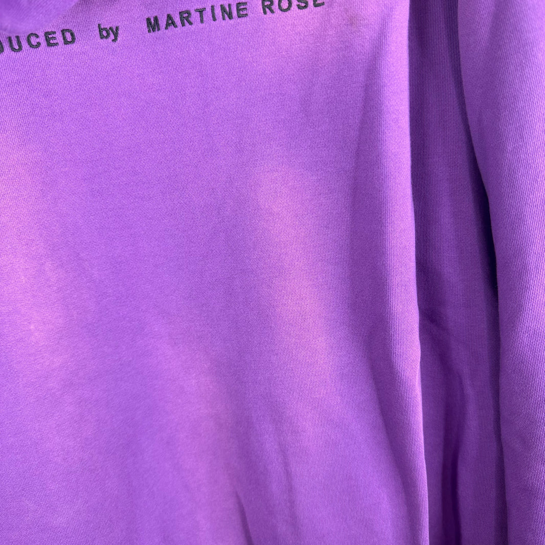 Martine Rose Purple Embroidered Back Logo Hoodie