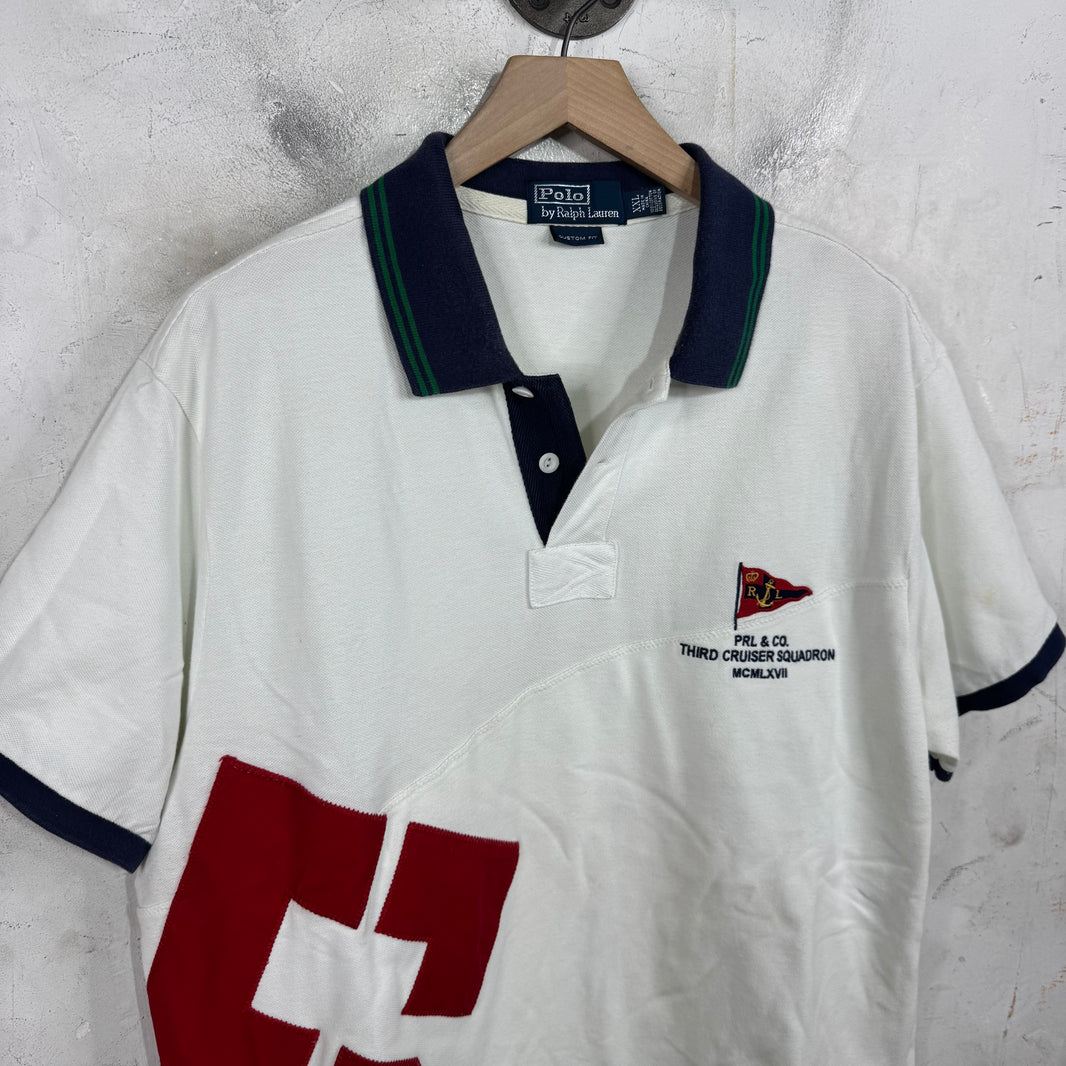 Ralph Lauren White Flag Patched 5 Polo