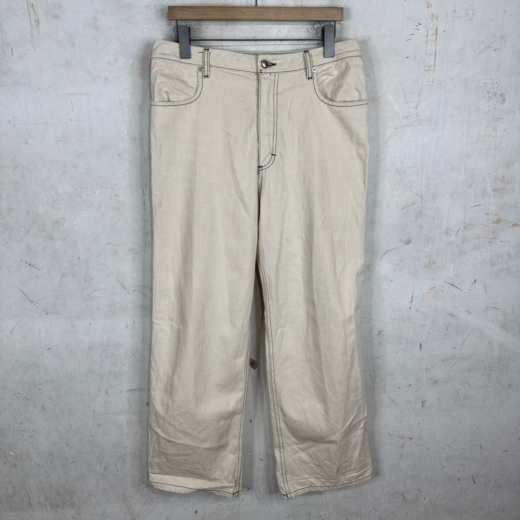 Eckhaus Latta Contrast Stitch Linen Pants