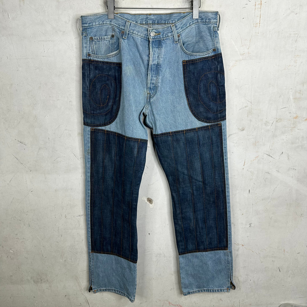 Needles Patched Contrast Blue Jeans